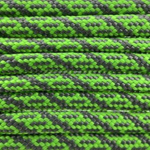 Paracord 550 tipo III Neon Verde / Charcoal Grigio Helix DNA
