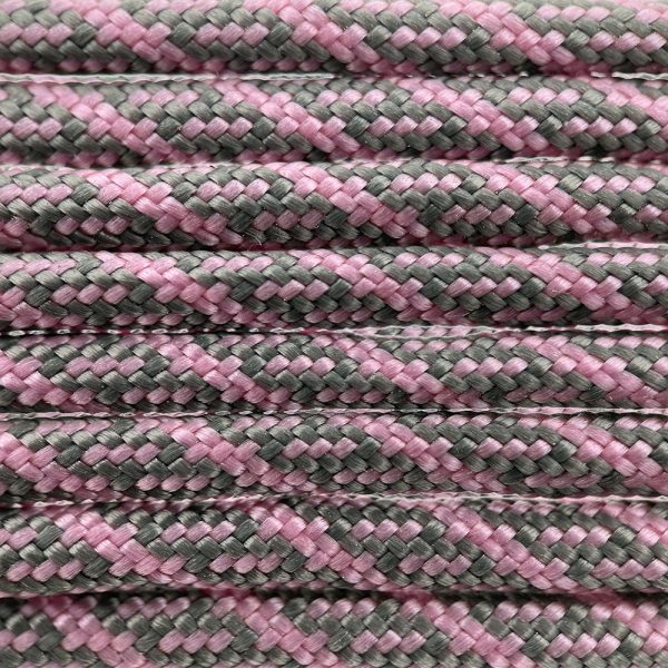 Paracord 550 tipo III Charcoal Grigio / Rosa lavender Helix DNA