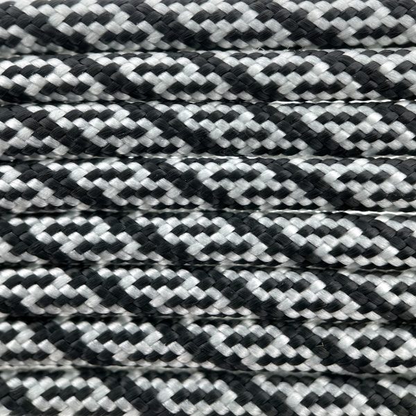 Paracord 550 tipo III Argento Grigio / Nero Helix DNA