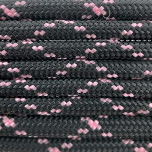 Paracord 550 tipo III Nero / Rose Rosa X