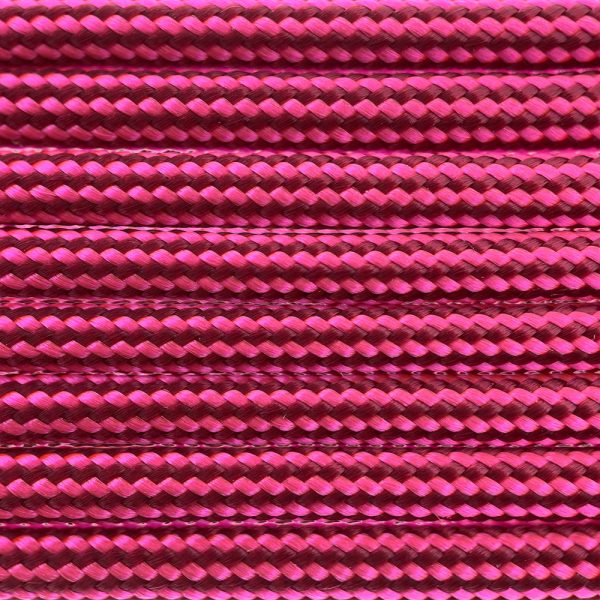 Paracord 550 tipo III Burgundy / Ultra Neon Rosa Stripes Paracord 550 tipo III Burgundy / Ultra Neon Rosa Stripes