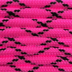 Paracord 550 tipo III Ultra Neon Rosa & Nero x