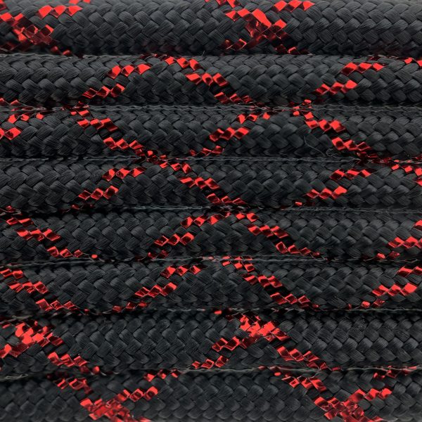 Paracord 550 tipo III Red Knight Metallic Glitter Black / Red Tracer X