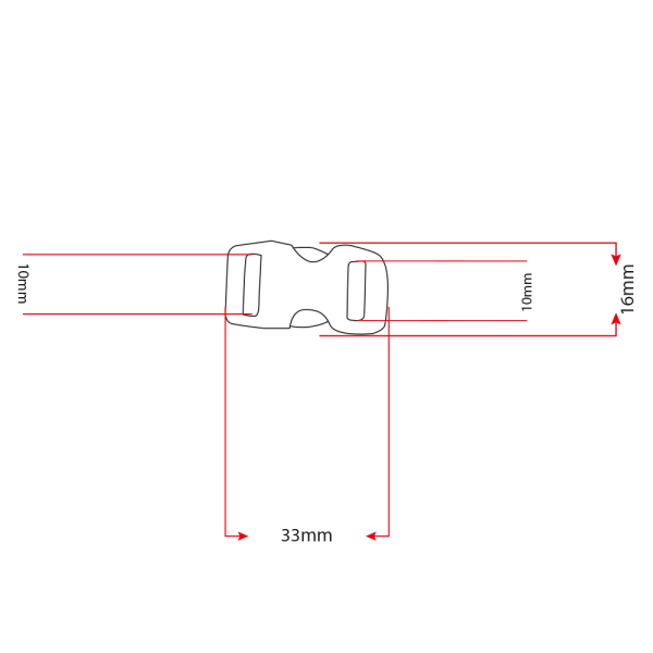 Alu-Max 10MM (3/8") buckle Chrome