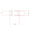 Alu-Max 15MM (5/8") buckle Chrome