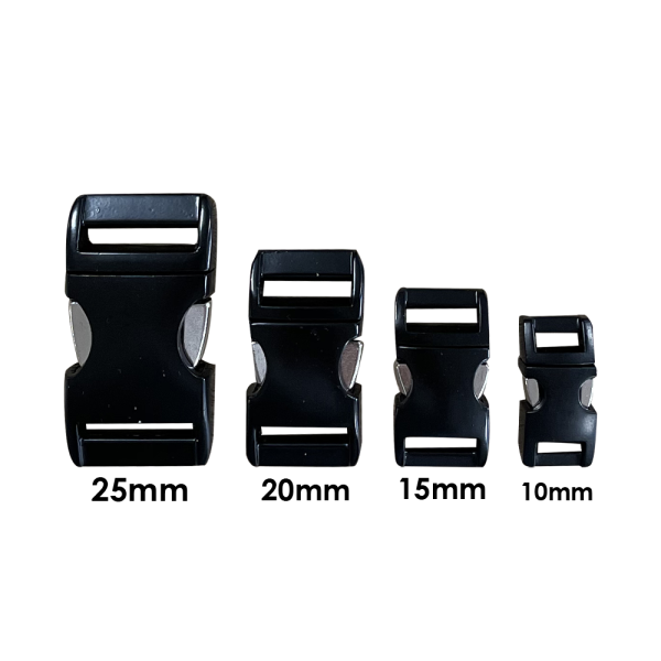 Alu-Max 20MM (3/4") buckle Nero