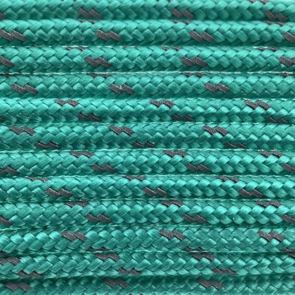 Paracord 100 type I Sea Groen Reflective Paracord 100 tipo I Sea Verde Reflective