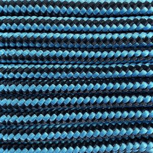 Paracord 425 tipo II Cyan scuro/Nero Stripes