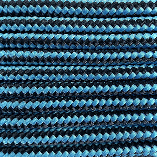 Paracord 425 tipo II Cyan scuro/Nero Stripes