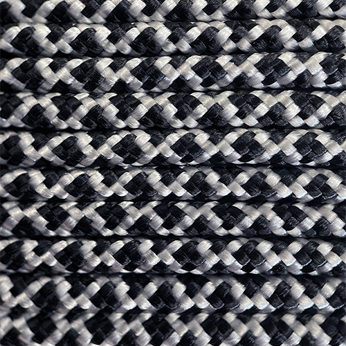 Paracord 425 tipo II Argento Grigio / Nero Diamond Paracord 425 tipo II Argento Grigio / Nero Diamond