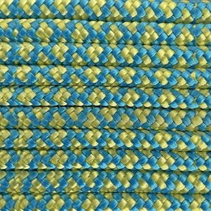 Paracord 425 tipo II Cyan scuro/ Banana Giallo Diamond Paracord 425 tipo II Cyan scuro/ Banana Giallo Diamond