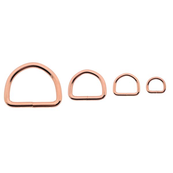 D-ring 40 X 5MM Oro rosa D-ring 40 X 5MM Oro rosa