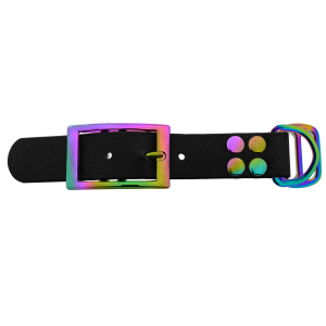 Biothane adapter 25MM Zwart/Neo-Chrome