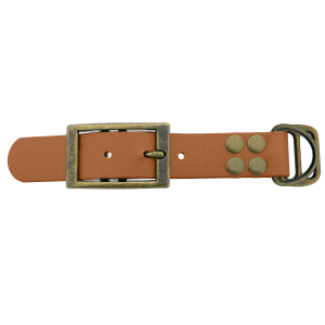 Biothane adattatore 25MM Marrone chiaro/Antiquariato Bronzo Biothane adattatore 25MM Marrone chiaro/Antiquariato Bronzo