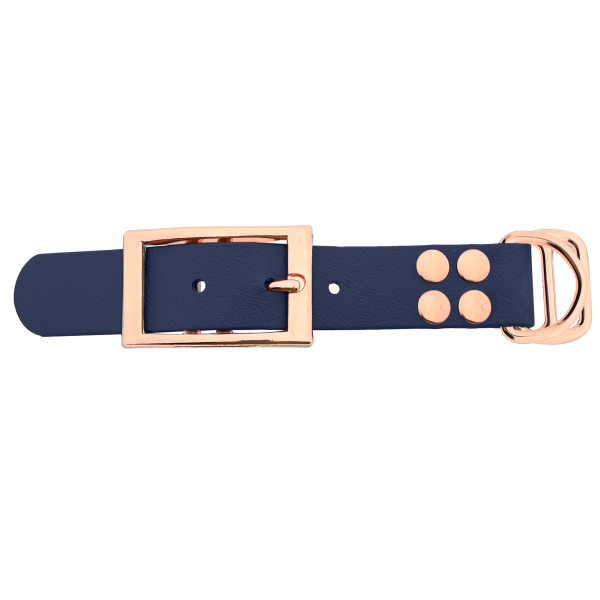 Biothane adattatore 25MM Navy Blu/Rose Oro