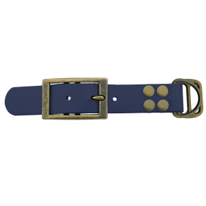 Biothane adattatore 25MM Navy Blu/Antiquariato Bronzo Biothane adattatore 25MM Navy Blu/Antiquariato Bronzo