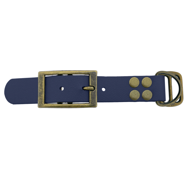 Biothane adattatore 25MM Navy Blu/Antiquariato Bronzo Biothane adattatore 25MM Navy Blu/Antiquariato Bronzo