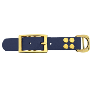 Biothane adattatore 25MM Navy Blu/Ottone Biothane adattatore 25MM Navy Blu/Ottone