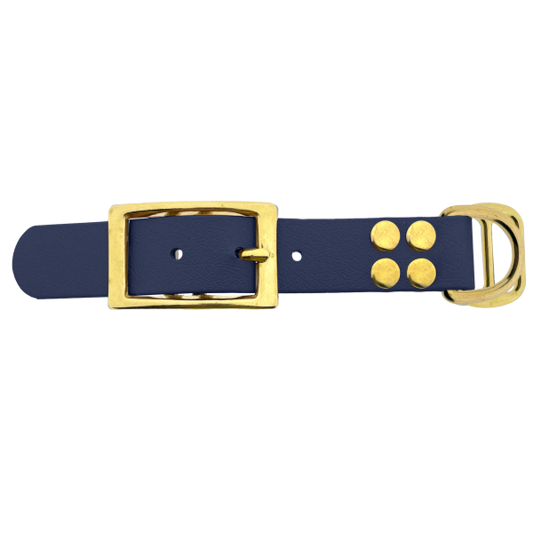Biothane adattatore 25MM Navy Blu/Ottone