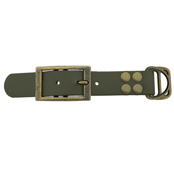 Biothane adattatore 25MM Military Olive/Antiquariato Bronzo Biothane adattatore 25MM Military Olive/Antiquariato Bronzo