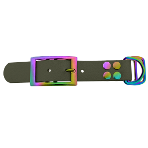 Biothane adapter 25MM Military Olive/Neo-Chrome