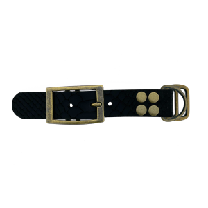 pelle di bufalo adapter 25MM Slang motief Zwart/Bronzo antico pelle di bufalo adapter 25MM Slang motief Zwart/Bronzo antico