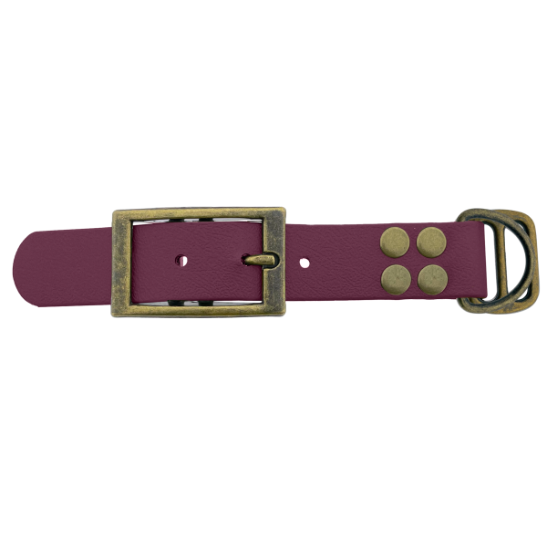 Biothane adattatore 25MM vino Rosso/Antiquariato Bronzo Biothane adattatore 25MM vino Rosso/Antiquariato Bronzo