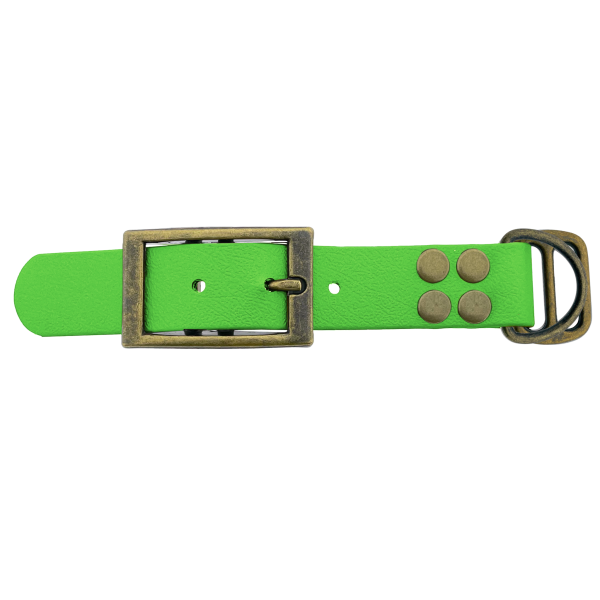 Biothane adattatore 25MM mela Verde/Antiquariato Bronzo Biothane adattatore 25MM mela Verde/Antiquariato Bronzo