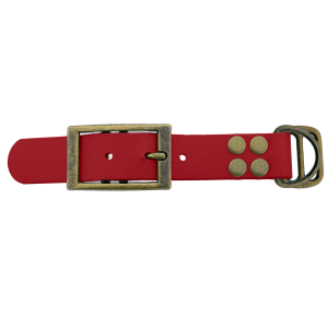 Biothane adattatore 25MM Rosso/Antiquariato Bronzo Biothane adattatore 25MM Rosso/Antiquariato Bronzo