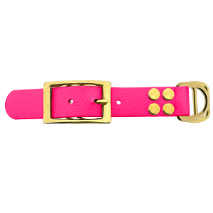 Biothane adattatore 25MM Neon Rosa/Ottone Biothane adattatore 25MM Neon Rosa/Ottone