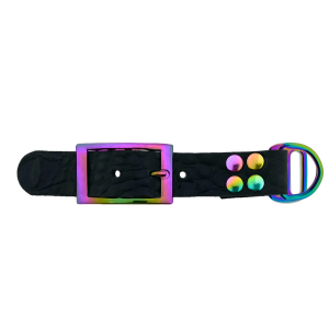 pelle di bufalo adattatore 25MM motivo croco Nero/Neo-Chrome pelle di bufalo adattatore 25MM motivo croco Nero/Neo-Chrome
