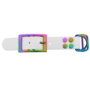 Biothane adapter 25MM Wit/Neo-Chrome