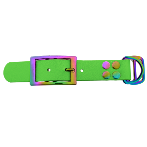 Biothane adapter 25MM Appel Groen/Neo-Chrome
