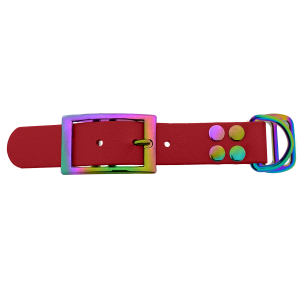 Biothane adapter 25MM Rood/Neo-Chrome