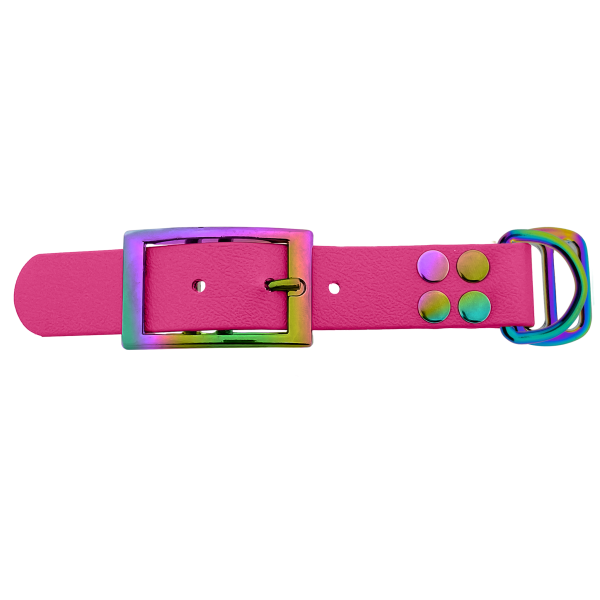 Biothane adapter 25MM Passion Roze/Neo-Chrome