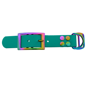 Biothane adapter 25MM Teal/Neo-Chrome