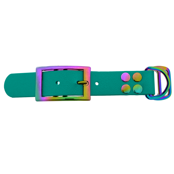 Biothane adapter 25MM Teal/Neo-Chrome