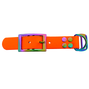 Biothane adapter 25MM Oranje/Neo-Chrome