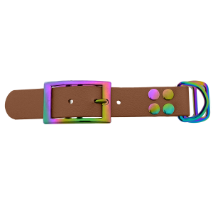 Biothane adapter 25MM Bruin/Neo-Chrome