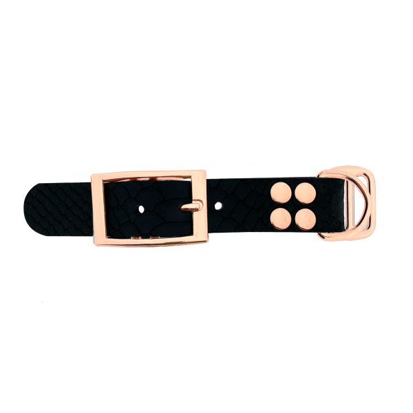 pelle di bufalo adattatore 25MM motivo serpente Nero/Rose Oro pelle di bufalo adattatore 25MM motivo serpente Nero/Rose Oro