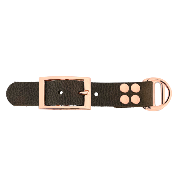 pelle di bufalo adattatore 25MM motivo Marrone/Rose Oro pelle di bufalo adattatore 25MM motivo Marrone/Rose Oro