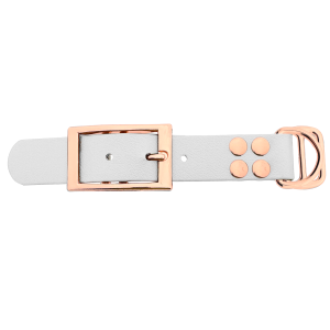 Biothane adapter 25MM Wit/Oro rosa Biothane adapter 25MM Wit/Oro rosa