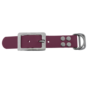 Biothane adapter 25MM Wijn rood/RVS