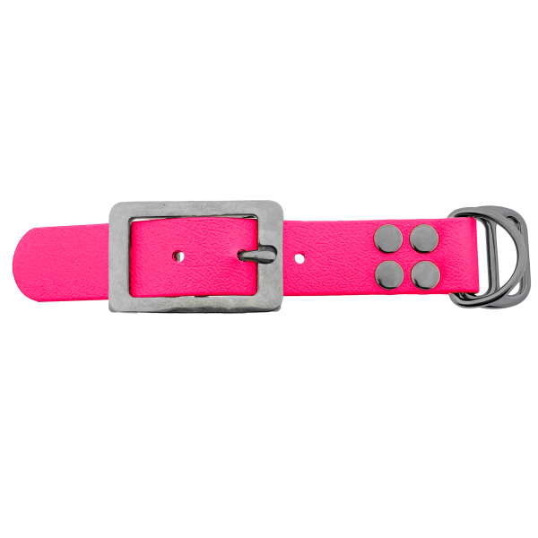 Biothane adapter 25MM Neon Roze/RVS Biothane adapter 25MM Neon Roze/RVS