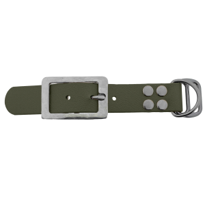 Biothane adapter 25MM Military Olive/RVS