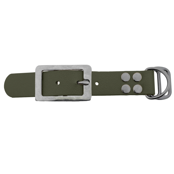Biothane adapter 25MM Military Olive/RVS Biothane adapter 25MM Military Olive/RVS