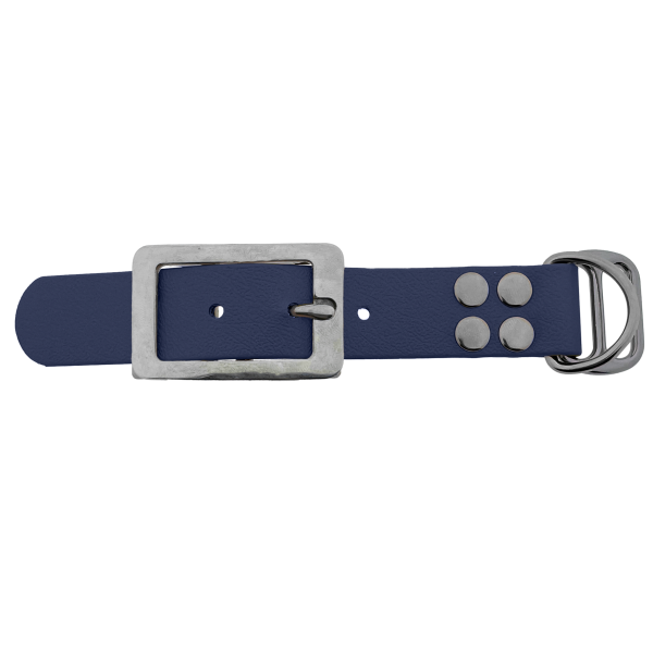 Biothane adapter 25MM Navy Blauw/RVS Biothane adapter 25MM Navy Blauw/RVS