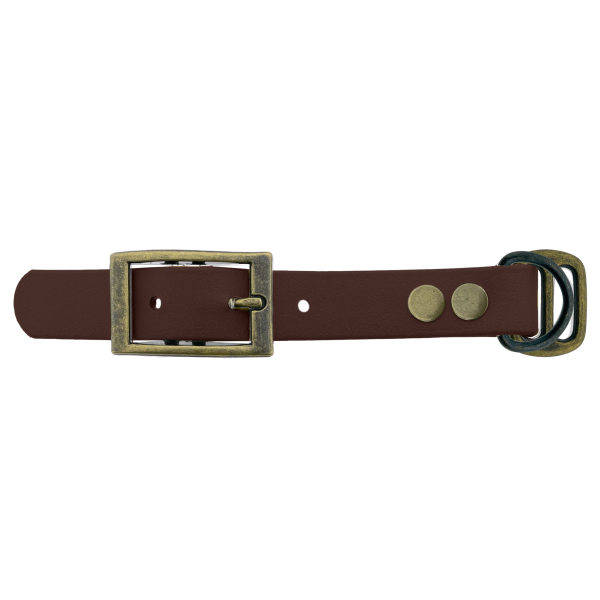 Biothane adattatore 19MM Marrone scuro/Antiquariato Bronzo Biothane adattatore 19MM Marrone scuro/Antiquariato Bronzo