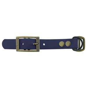 Biothane adapter 19MM Navy Blauw/Bronzo antico