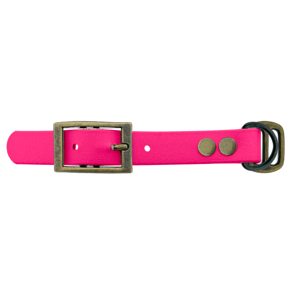 Biothane adapter 19MM Neon Roze/Bronzo antico Biothane adapter 19MM Neon Roze/Bronzo antico